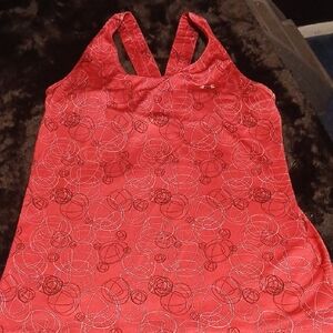 Under Armour Red Printed Racerback Tank Top